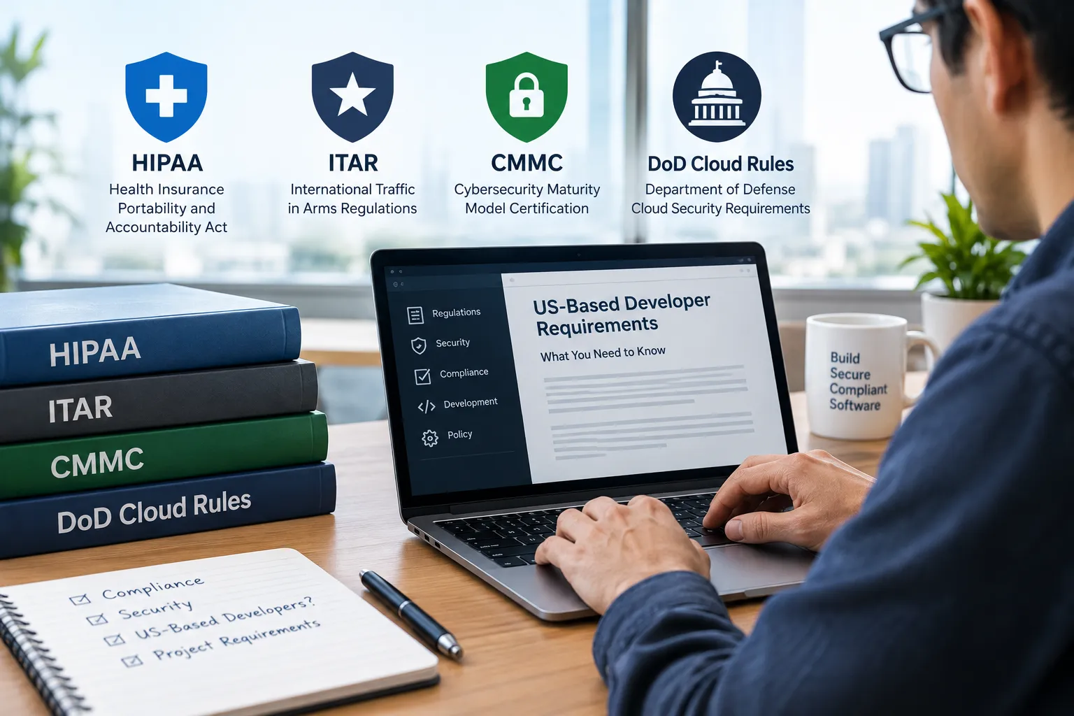 Which Regulations Actually Require US-Based Developers? HIPAA, ITAR, CMMC and DoD Cloud Rules Explained
