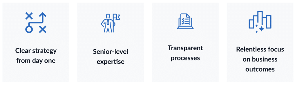 Illustration of project delivery cards